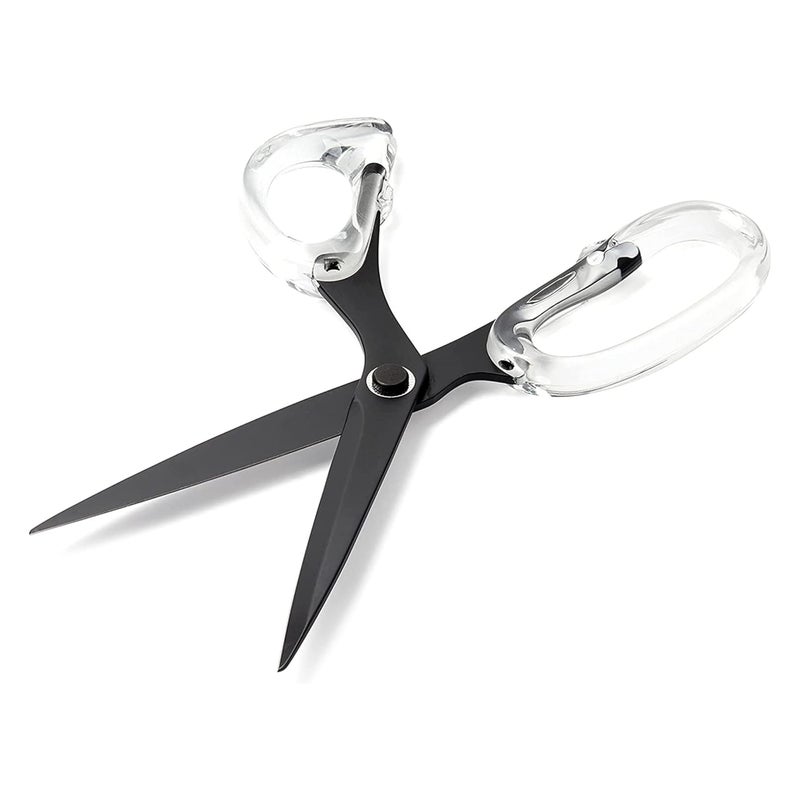 OfficeGoods 9â€ Stainless Steel Acrylic Scissors for Office and Home - Aesthetic and Sharp All Purpose Scissors, Perfect for Sewing, Arts and Crafts - Matte Black - Image 1